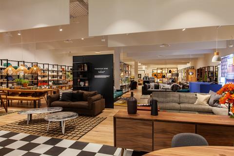 The store stocks more than 1,400 products including furniture, lighting, textiles and home accessories.